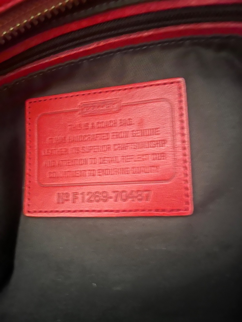 Vintage Red Leather Weekender Coach Bag - Picture 6 of 11